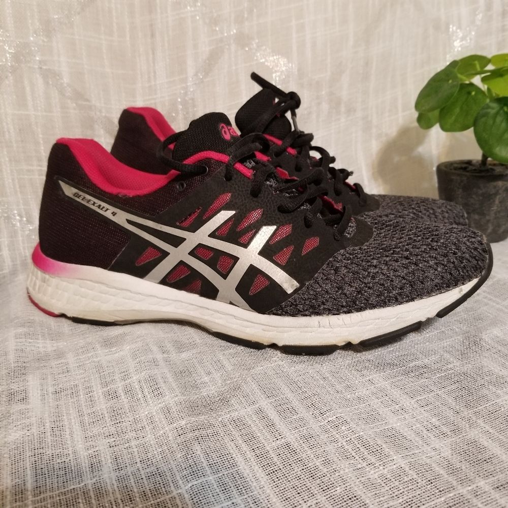 Asics Running Shoes Black Pink Gel Exalt 4 Women Size 10